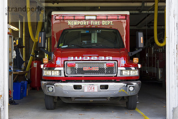 Feuerwehrwagen in Newport  Rhode Island  New England  USA