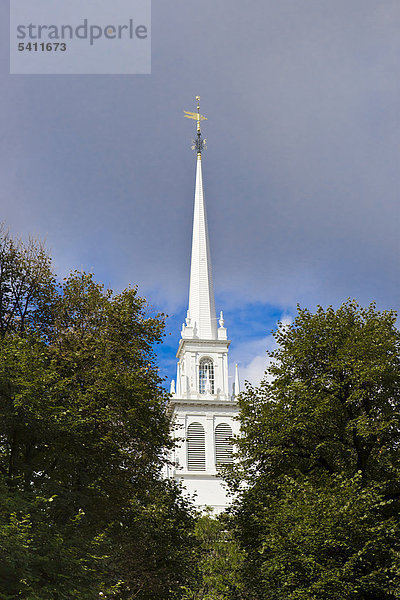 The Old North Church in Boston  eine der ältesten Kirchen in Boston  Massachusetts  New England  USA
