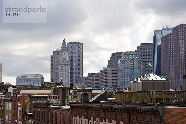 Skyline von Boston  Massachusetts  New England  USA