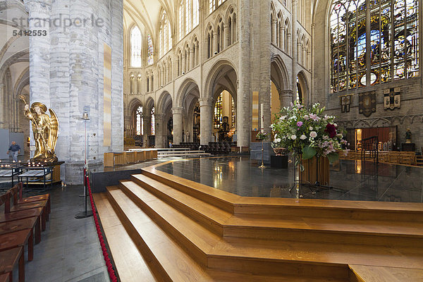 Die Cathedral de San Michel Kathedrale  Place Sainte-Gudule  Brüssel  Belgien  Benelux  Europa