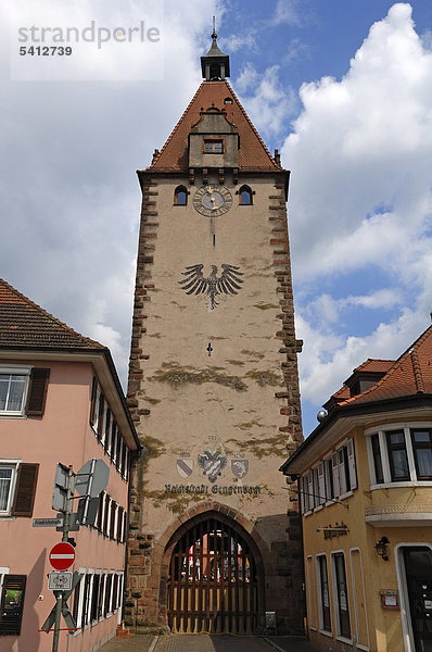 Altes Stadttor  das Kinzigtor  15. Jhd  Gengenbach  Baden-Württemberg  Deutschland  Europa