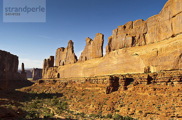 Park Avenue Felsformation  Arches Nationalpark  Utah  USA