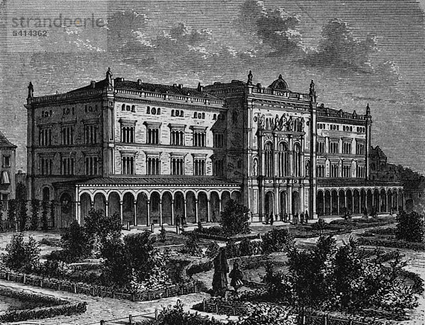 Neue Universität von Königsberg  Holzschnitt 1888