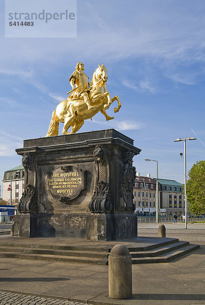 Goldener Reiter  Dresden  Sachsen  Deutschland  Europa
