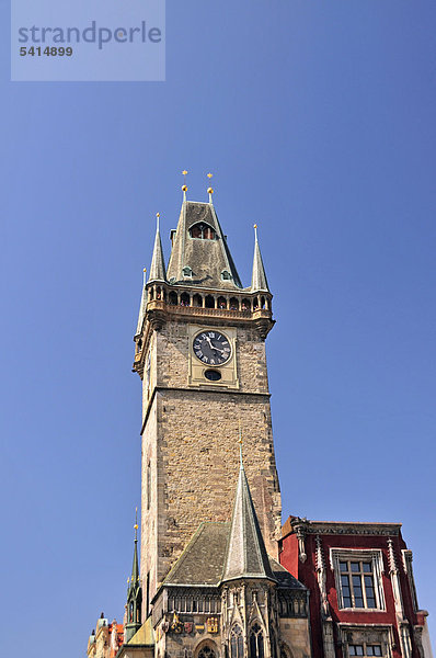 Altstädter Rathaus  Altstadt  Prag  Böhmen  Tschechien  Tschechische Republik  Europa  ÖffentlicherGrund