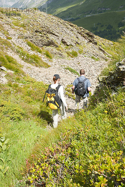 Wandern in den Schweizer Bergen  Berner Oberland  Grindelwald  Schweiz  Europa