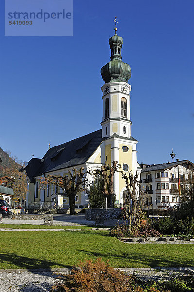 Pfarrkirche St. Pankratius  Reit im Winkl  Oberbayern  Bayern  Deutschland  Europa