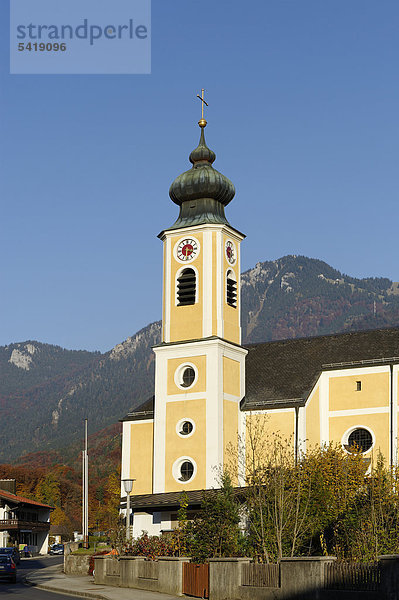 Pfarrkirche St. Martin  Unterwössen  Oberbayern  Bayern  Deutschland  Europa