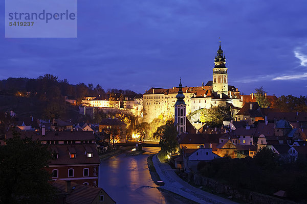 Schloss Cesky Krumlov  Böhmisch Krumau  an der Moldau  UNESCO Weltkulturerbe  Südböhmen  Böhmen  Tschechien  Europa