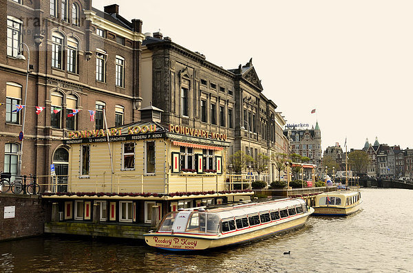Amsterdam Hauptstadt Europa Reise Boot Fluss Niederlande
