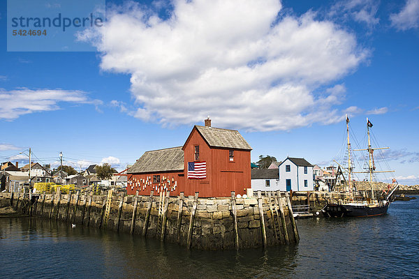 Vereinigte Staaten von Amerika USA klein Dorf angeln Neuengland Massachusetts Rockport