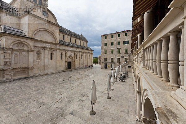 Katedrala svetog Jakova  Kathedrale des Heiligen Jakob  UNESCO Weltkulturerbe  Sibenik  Mitteldalmatien  Dalmatien  Adriaküste  Kroatien  Europa  ÖffentlicherGrund