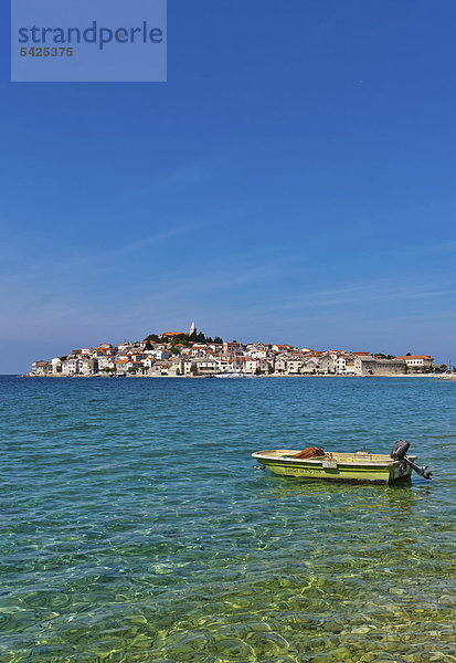 Europa Boot frontal Kroatien Dalmatien Halbinsel Primosten