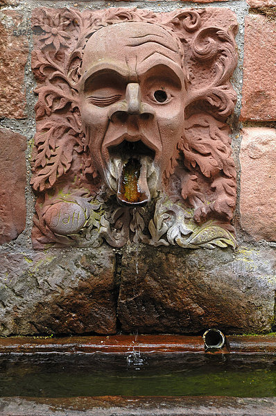 Eine Groteske als Brunnenfigur von 1900  Gengenbach  Baden-Württemberg  Deutschland  Europa