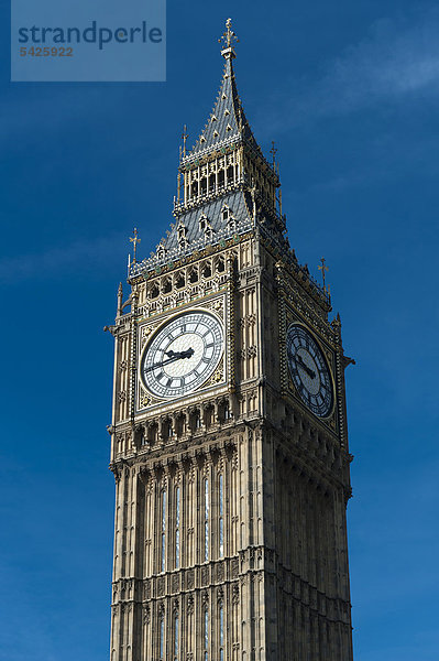 Turmuhr Europa Großbritannien London Hauptstadt Westminster Abbey Big Ben England Houses of Parliament Palace of Westminster