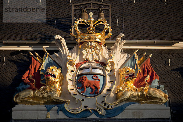 Wappen am alten Rathaus in Bonn  Nordrhein-Westfalen  Deutschland  Europa
