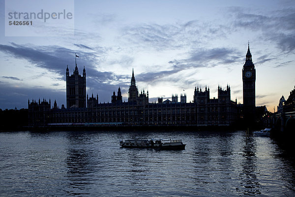 Europa Großbritannien Gebäude London Hauptstadt Parlamentsgebäude groß großes großer große großen Big Ben England