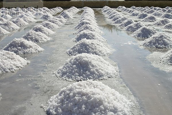 Haufen Wasser Meer Aufguss Speisesalz Salz Sizilien