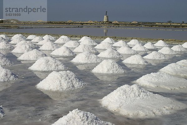 Haufen Wasser Meer Aufguss Speisesalz Salz Sizilien