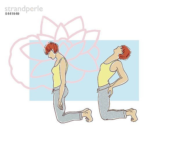 SERIE/7 Illustrationen: 5 Tibeter : Der Halbmond   Position 3