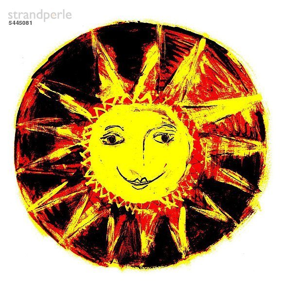 Illustration - Symbol - eine Sonne - gefährliche Strahlen