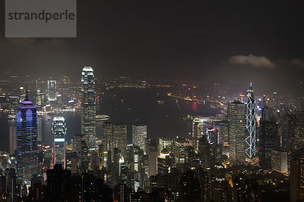 Hong Kong - China  Hong Kong Island Nacht Stadtlandschaft