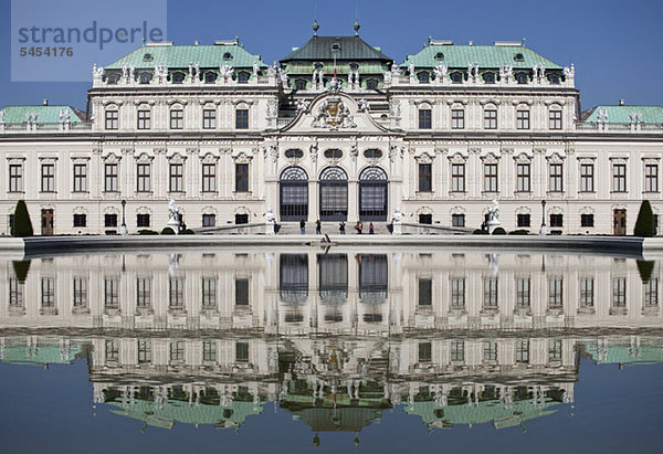 Oberes Schloss Belvedere  Wien  Österreich  Frontansicht