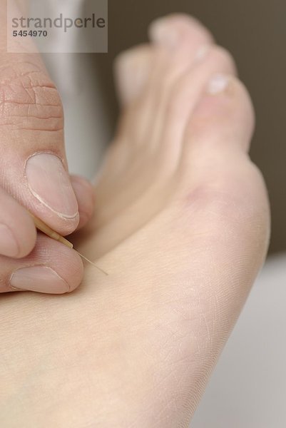Akupunktur am Fuß