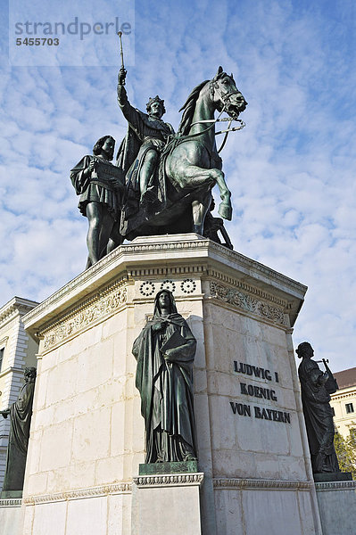Reiterdenkmal König Ludwig I. von Max Widnmann  München  Bayern  Deutschland  Europa
