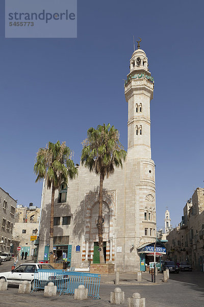 Omar-Moschee  Krippenplatz  Bethlehem  Westjordanland  Palästina  Naher Osten