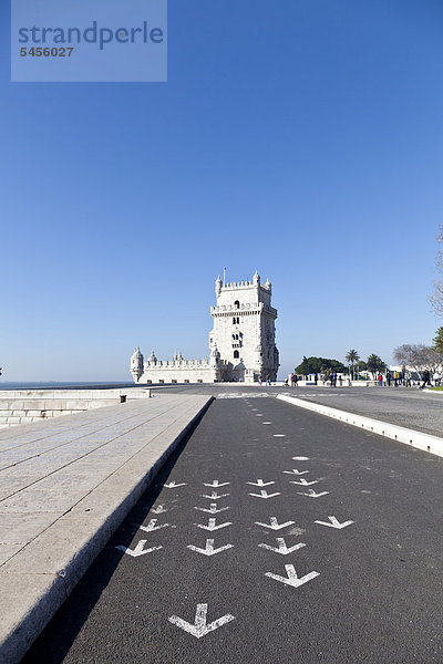 Torre de Belem-Turm  UNESCO Welterbe  Stadtteil Santa Maria de BelÈm  Lissabon  Portugal  Europa