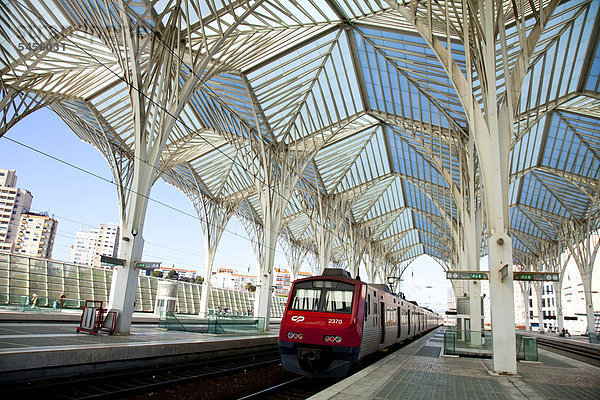 Bahnhof Lissabon Oriente  Architekt Calatrava  Lissabon  Portugal  Europa