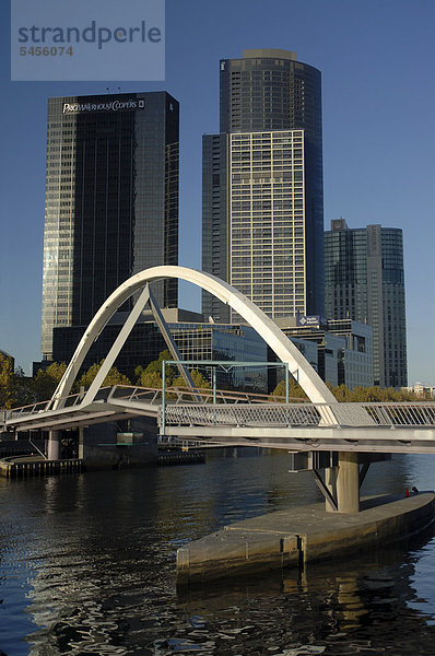 Brücke Fluss Victoria Australien Melbourne