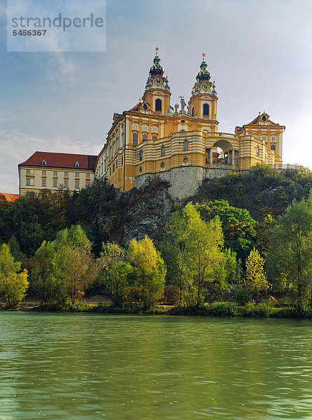 Benediktinerabtei Melk über der Donau  Wachau  Niederösterreich  Österreich  Europa
