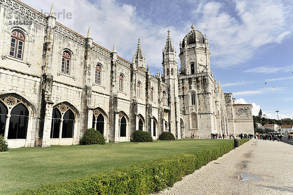 Mosteiro dos JÈronimos  Hieronymus-Kloster  Unesco Weltkulturerbe  Belem Viertel  Lissabon  Lisboa  Portugal  Europa