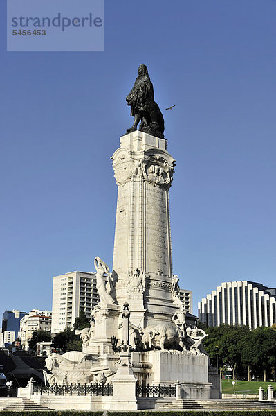 Praca Marques de Pombal  Statue 36m hoch  erbaut 1934  Lissabon  Lisboa  Portugal  Europa