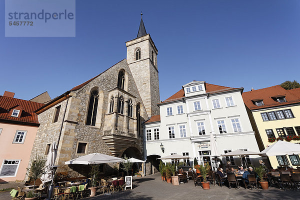 Wenigemarkt mit Ägidienkirche  Erfurt  Thüringen  Deutschland  Europa