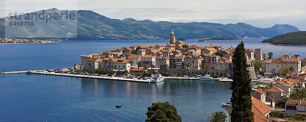 Altstadt Korcula  Mitteldalmatien  Dalmatien  Adriaküste  Kroatien  Europa  ÖffentlicherGrund