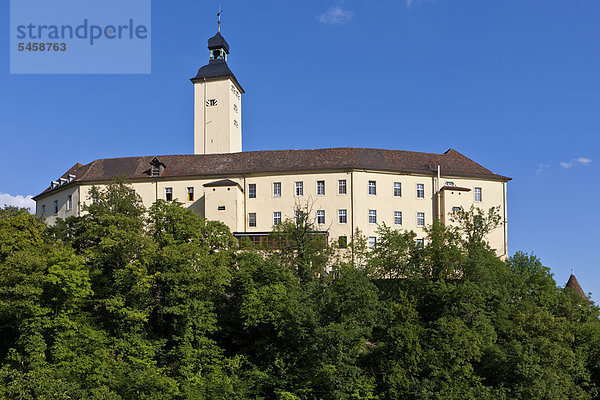 Schloss Horneck  Burg des Deutschen Ordens  Gundelsheim  Odenwald  Baden-Württemberg  Deutschland  Europa  ÖffentlicherGrund