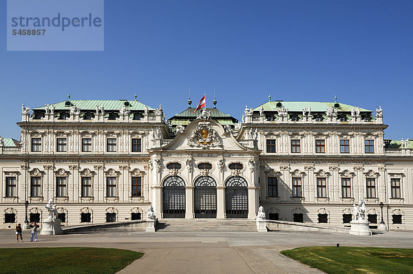Hauptfassade des Oberen Belvedere  gebaut 1721 - 1723  Prinz-Eugen-Straße 27  Wien  Österreich  Europa