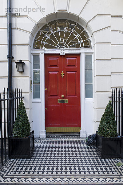 Eingang  Haustür  Marylebone  London  England  Großbritannien  Europa