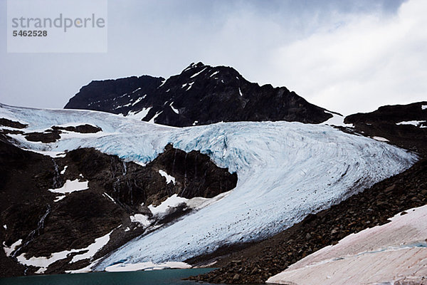 Ansicht des Gletschers auf Berg