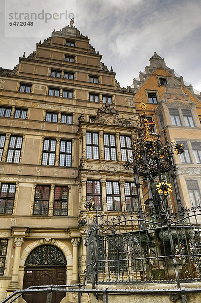 Europa Fassade Hausfassade Renaissance Deutschland Hannover Niedersachsen