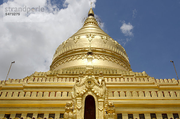 Goldene Shwezigon-Pagode  Bagan  Nyaung-U  Myanmar  Burma  Birma  Südostasien  Asien
