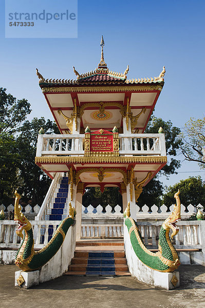 Trommelturm im Wat Sisaket Tempel  Vientiane  Laos  Indochina  Asien