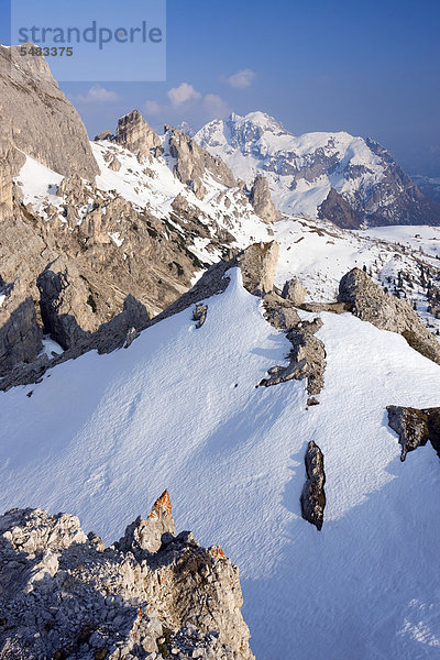 Monte Cernera vom Col Galina aus gesehen  Dolomiten  Italien  Europa