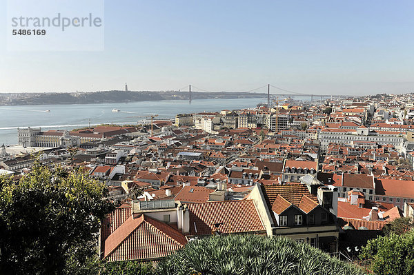 Lissabon Hauptstadt Europa Geschichte Fluss Aussichtspunkt Ansicht Portugal