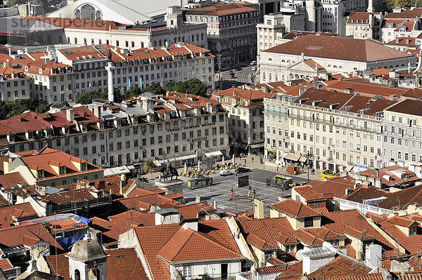 Lissabon Hauptstadt Europa Ignoranz Quadrat Quadrate quadratisch quadratisches quadratischer Ansicht Portugal