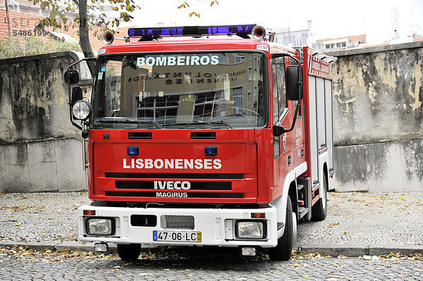 Bombeiros Lisbonenses  Freiwillige Feuerwehr  Lissabon  Lisboa  Portugal  Europa