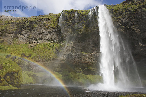 Seljalandsfoss Wasserfall  Südisland  Island  Europa